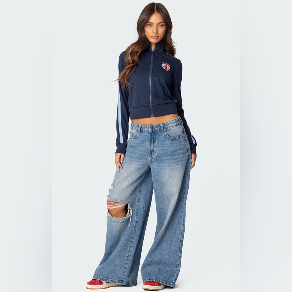 🩵Stylish Blue Wide-Leg Women Jeans